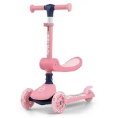 Hulajnogi - Hulajnoga dla dzieci MILLY MALLY Scooter Fuzzy Różowy - miniaturka - grafika 1