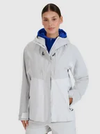 Kurtki damskie - Damska kurtka trekkingowa 4F 4FWSS25TTJAF710 - szara - miniaturka - grafika 1