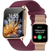 Smartwatch - Gravity GT17-6 PROF Bordowy, złoty - miniaturka - grafika 1