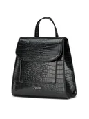 Plecaki - Puccini Plecak "Timeless" w kolorze czarnym - 23 x 22 x 11 cm - miniaturka - grafika 1