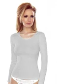 Bluzki damskie - Damska bluzka z długim rękawem, szara, Eldar - miniaturka - grafika 1