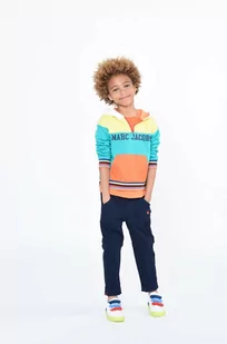 Marc Jacobs bluza dziecięca kolor zielony z kapturem z nadrukiem - Bluzy dla chłopców - miniaturka - grafika 1