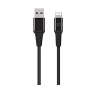 Akcesoria do tabletów i e-booków - Xqisit Lightning - USB A 2.0 2m (czarny) - miniaturka - grafika 1