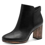 Botki damskie - Tamaris Damen Boot Heel 1-25352-45, damskie botki, czarny grzebień, 40 EU, Czarny grzebień, 40 EU - miniaturka - grafika 1