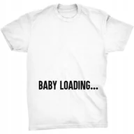 Koszulki męskie - Baby Loading Koszulka Ciążowa Dla Mamy Baby Shower - miniaturka - grafika 1