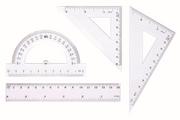Przybory szkolne - Tetis Zestaw geometryczny 15cm BL001 - miniaturka - grafika 1