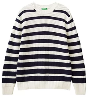 United Colors of Benetton Sweter męski, Ciemnoniebieski w paski 903, S - Swetry męskie - miniaturka - grafika 1
