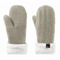 Rękawiczki - Damskie rękawice Jack Wolfskin HIGHLOFT KNIT MITTEN W dusty grey - S - miniaturka - grafika 1