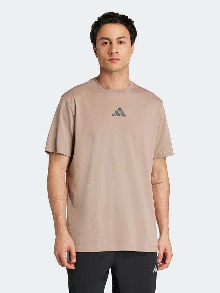adidas Koszulka sportowa w kolorze beżowym
