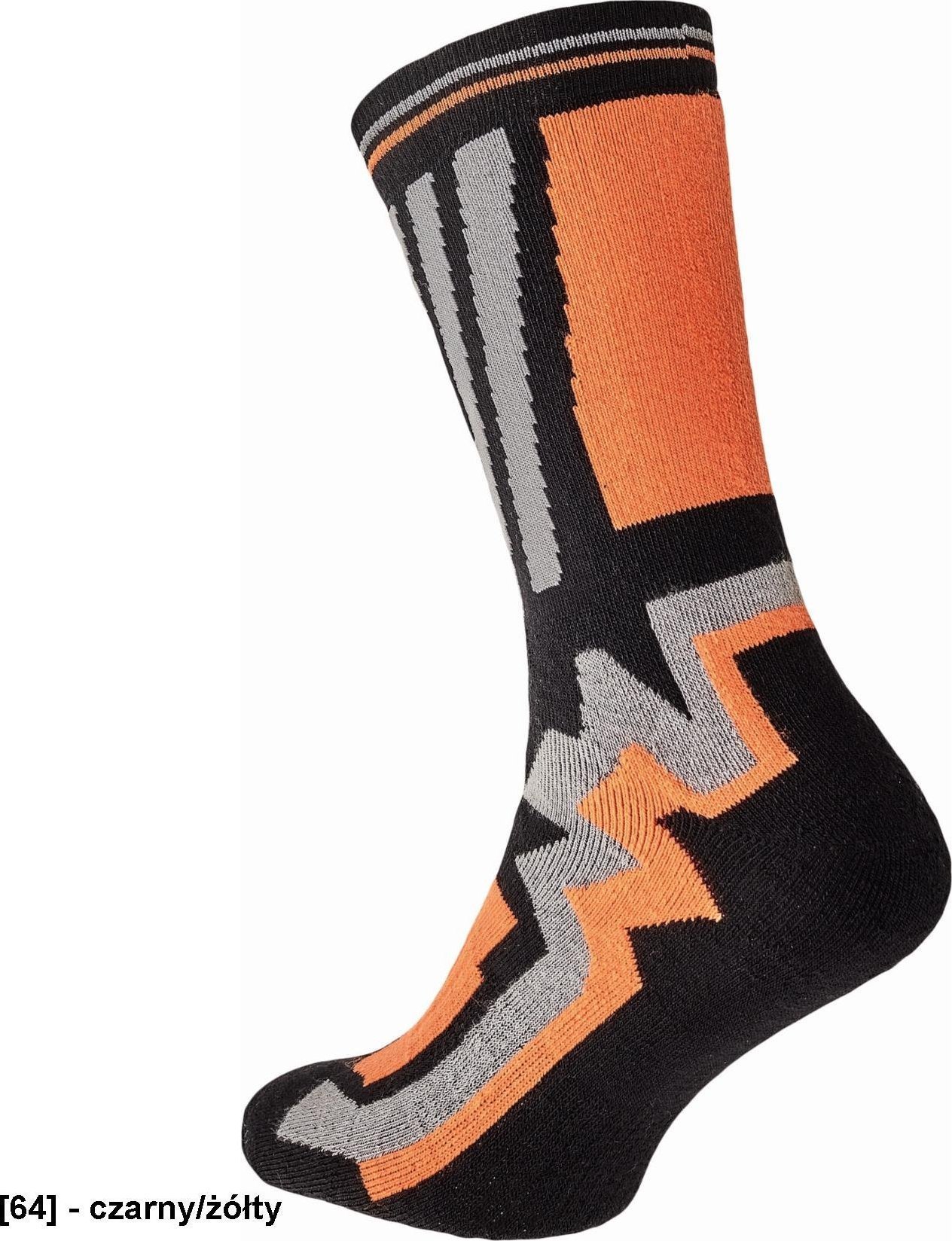 CERVA KNOXFIELD LONG - skarpety - czarny/pomarańczowy - r.43-r.39 r.41