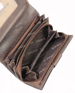 Portfel Damski Skórzany JENNIFER JONES Skóra Licowa Duży Z Suwakiem 5686 - Portfele - miniaturka - grafika 11