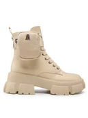 Botki damskie - Steve Madden Trapery Tanker-P SM11001615-04004-299 Beżowy - miniaturka - grafika 1