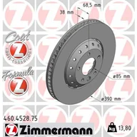 Tarcze hamulcowe - Tarcza hamulcowa ZIMMERMANN 460.4528.75 - miniaturka - grafika 1