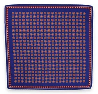 Apaszki i szaliki męskie - Poszetka w Grochy - 28x28 cm - Alties, Niebiesko-Czerwona - miniaturka - grafika 1