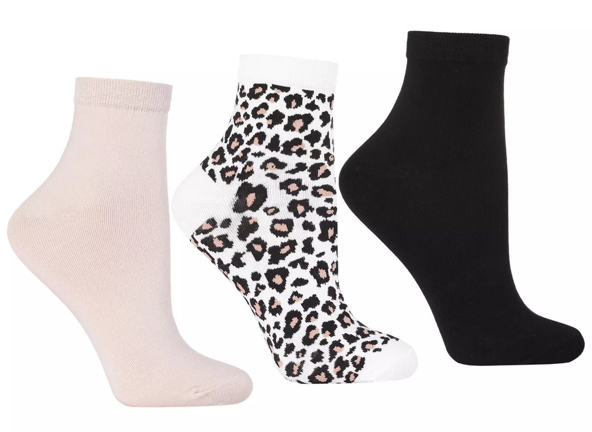 3X SKARPETKI DAMSKIE KRÓTKIE 3/4 BAWEŁNIANE SKARPETY KOLOROWE MORAJ 38-41