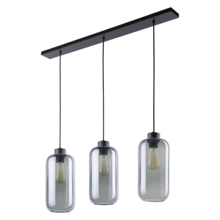 Lampa wisząca LAZIO 3xE27 - czarny/dymiony - Lampy sufitowe - miniaturka - grafika 1