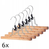 Wieszaki i stojaki - Wieszak Na Spodnie Ubrania Drewniany Podwójny 6Szt - miniaturka - grafika 1