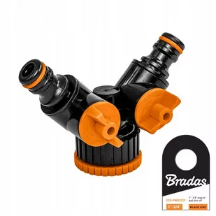 BRADAS DOSTAWA w 24h PRZYŁĄCZE DO KRANU TRÓJNIK 2 ZAWOROWY 3/4" 100% POZYTYWNYCH KOMENTARZY Z ALLEGRO! ECO-PWB2222L - Inne akcesoria do nawadniania - miniaturka - grafika 1