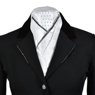 Koszulki jeździeckie - Plastron BUSSE Fashion kolor: biały/szary - miniaturka - grafika 1