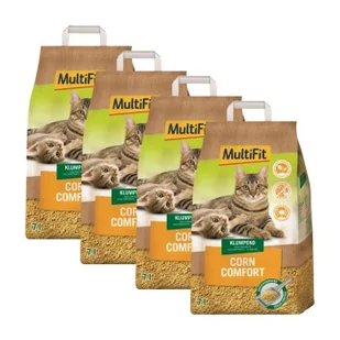 MultiFit Żwirek zbrylający Corn Comfort 4x7 l - Żwirek dla kotów - miniaturka - grafika 1