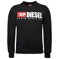 Bluzy męskie - Diesel S-Ginn-DIV Bluza męska z dzianiny, Czarny (A03758-0gead-9xx), XXL - miniaturka - grafika 1