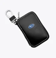 Etui na klucze - SKÓRZANE ETUI na klucze logo SUBARU KLUCZYK samochodowy ELEGANCKI brelok - miniaturka - grafika 1