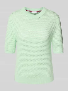 Sweter szydełkowy o kroju regular fit z mieszanki bawełny - Swetry damskie - miniaturka - grafika 1