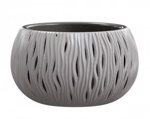 Doniczka BOWL SANDY kamienny szary śr.37cm - Akcesoria do ogrodzeń - miniaturka - grafika 1