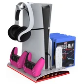Akcesoria do Playstation - Stacja ładująca DOBE TP5-3570 RGB do PS5 - miniaturka - grafika 1