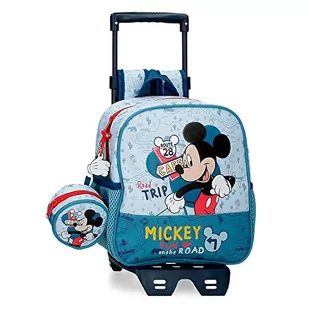 Disney Mickey Road Trip Plecak dziecięcy Adaptacyjny Niebieski 23x25x10 cms Poliester 5,75L, niebieski, Mochila Preescolar adaptable, Konfigurowalny plecak przedszkolny - Plecaki szkolne i tornistry - miniaturka - grafika 1
