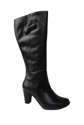 BnW Kozaki ze skóry łydka 46 cm słupek 8 cm - Kozaki damskie - miniaturka - grafika 1