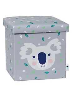 STORE IT Hocker "Koala" w kolorze szarym ze schowkiem - 35 x 35 x 35 cm - Leżaczki i huśtawki - miniaturka - grafika 1