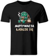 Koszulki męskie - Koszulka Motywacja Ładuje Się, Śmieszny T-shirt, roz. XXL - miniaturka - grafika 1