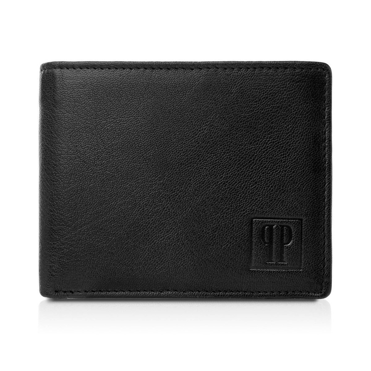 Czarny Portfel Męski Ze Skóry Naturalnej Paolo Peruzzi T-66-Bl