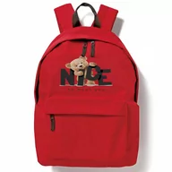 Plecaki szkolne i tornistry - PLECAK SZKOLNY CZERWONY NICE TO MEET YOU Wzory - miniaturka - grafika 1