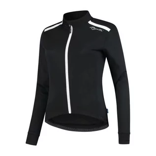 Kurtki damskie - Damska Kurtka Rowerowa  Rogelli Winterjacket Pesara | Black/White - Rozmiar Xxl - grafika 1