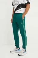 Spodnie męskie - adidas Originals spodnie dresowe Adicolor Classics kolor zielony z aplikacją IY8729 - miniaturka - grafika 1