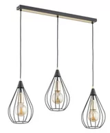 Lampy sufitowe - Alfa Managos lampa wisząca 3-punktowa czarna/złota 62235 62235 - miniaturka - grafika 1