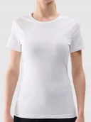 Bluzki damskie - Koszulka Damska 4F T-shirt Bluzka Bawełniana Okrągły Dekolt F2255-10S-XS - miniaturka - grafika 1