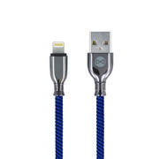 Kable USB - Forever Kabel do iPhone (USB - Lightning) (1 m) 3A Tornado granatowy - miniaturka - grafika 1