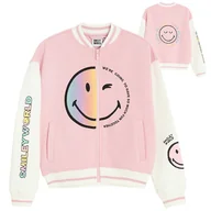 Bluzy dla dziewczynek - Cool Club, Bluza dziewczęca, rozpinana, różowa, SmileyWorld - miniaturka - grafika 1