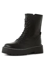 Botki damskie - Steve Madden - Skórzane kozaki damskie  Olly, czarny - miniaturka - grafika 1