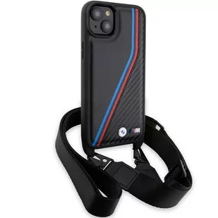 BMW BMHCP15M23PSVTK iPhone 15 Plus / 14 Plus 6.7" czarny/black hardcase M Edition Carbon Tricolor Lines & Strap - Etui i futerały do telefonów BMW BMHCP15M23PSVTK iPhone 15 Plus / 14 Plus 6.7" czarny/black hardcase M Edition Carbon Tricolor Lines & Strap - Etui i futerały do telefonów - miniaturka - grafika 3