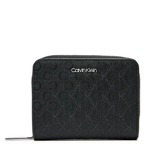 Mały Portfel Damski Calvin Klein Ck Must Medium Zip Around_Mono K60K612825 Czarny - Portfele - miniaturka - grafika 1