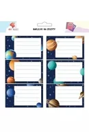 Etykiety samoprzylepne i bloki etykiet - Naklejki na szafkę i zeszyt Kosmos - miniaturka - grafika 1
