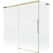 Parawany nawannowe - Mexen Rox L parawan nawannowy 2-skrzydłowy rozsuwany 160 + 80 x 150 cm, transparent, złoty - 8C9L-160-080-50-00 - miniaturka - grafika 1