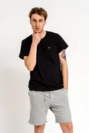 Koszulki męskie - T-shirt męski gładki z kieszonką WILLIAM czarny - miniaturka - grafika 1