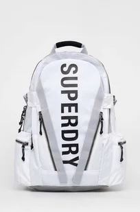 Superdry plecak męski kolor biały duży z nadrukiem - Plecaki - miniaturka - grafika 1