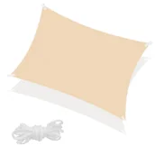 Parasole ogrodowe - Żagiel przeciwsłoneczny prostokątny 4x3m beżowy SN1034 - miniaturka - grafika 1