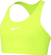 Biustonosze - Nike Dziewczęcy biustonosz G Nk Df Swoosh Bra, Volt/Black, FJ7161-702, XL - miniaturka - grafika 1